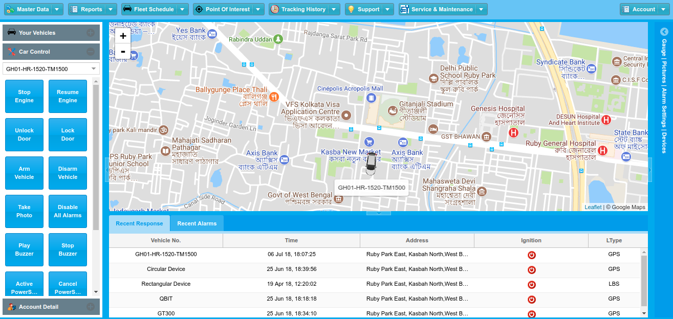 Web based vehicle tracking software Vehicle trackig mobile app